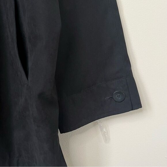 London Fog Black Microsuede Button Tech Coat Jacket Size XL - Picture 4 of 15